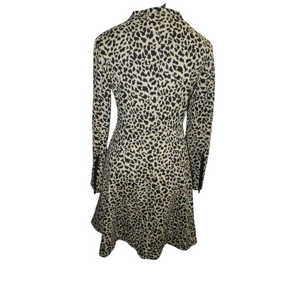 Grace Dane Lewis Women’s Size 4 Leopard Print Zip Front Fit & Flare Jacket Dress - Picture 4 of 7